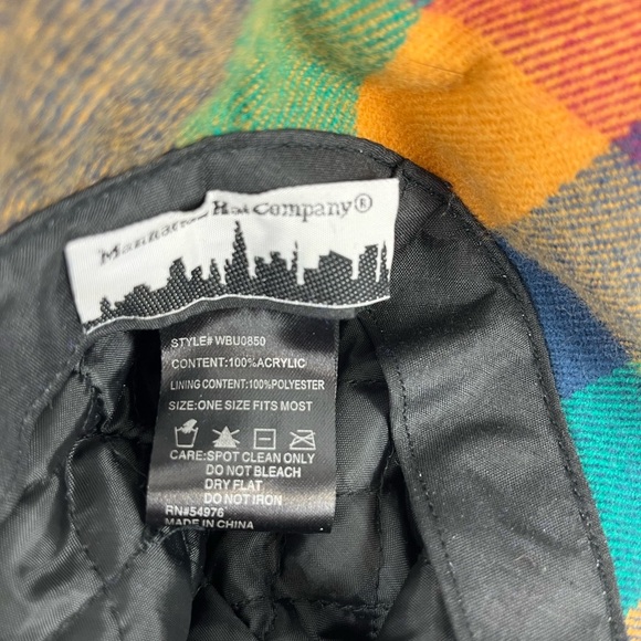 MANHATTAN HAT COMPANY Bucket Hat w/ Jewel Bling Fabric Band Orange Green Blue - Picture 5 of 11